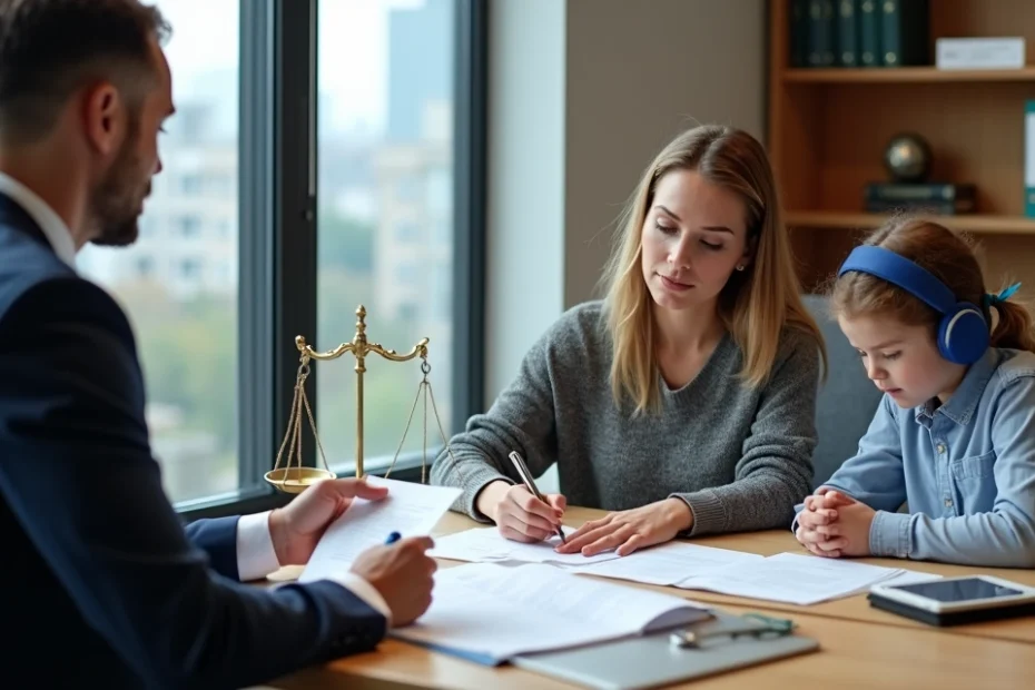 Advogado orientando mãe de criança autista sobre rescisão de plano de saúde