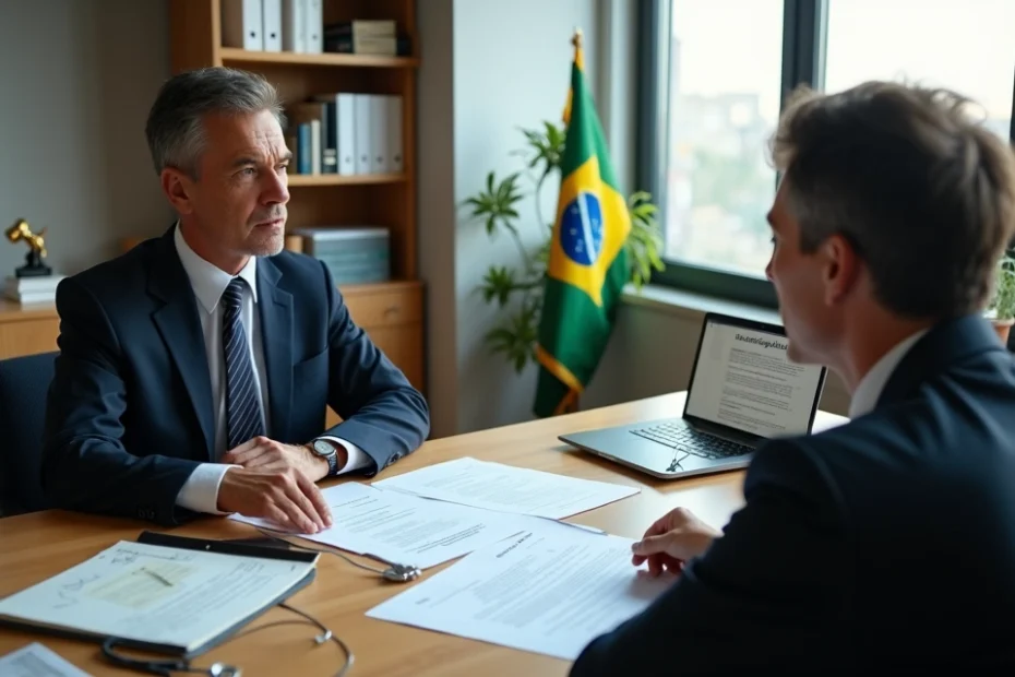 Advogado orientando paciente sobre cobertura de ocrelizumabe pelo plano de saúde