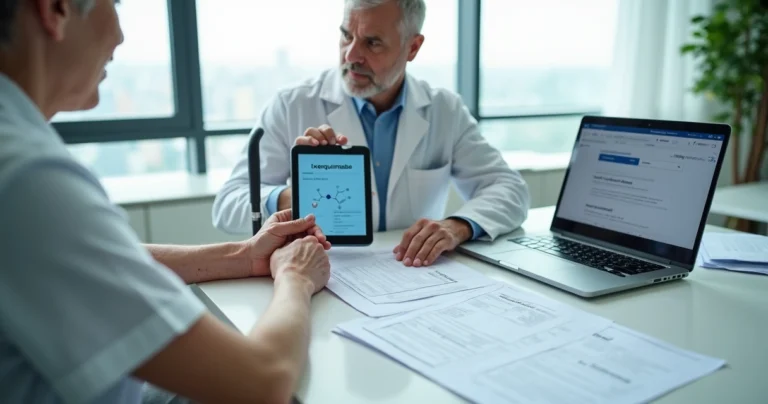 Consulta entre paciente e dermatologista analisando tratamento com seguradora de plano de saúde