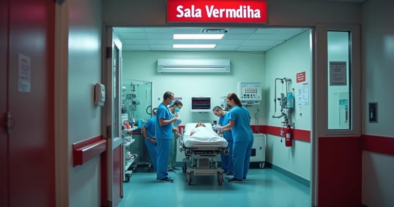 Equipe médica atende paciente grave em sala vermelha da UPA