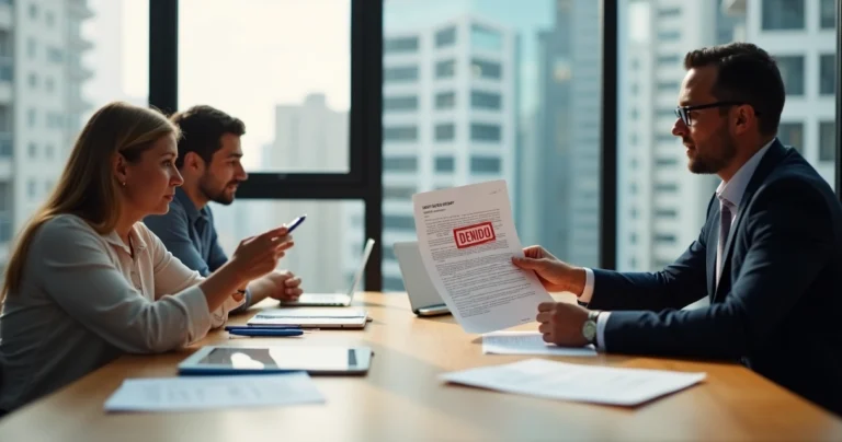 Familia ao redor de mesa revisa seguro de vida negado com advogado