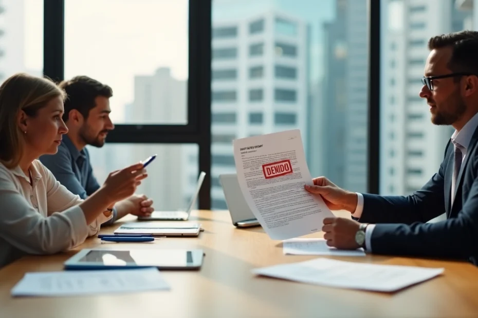 Familia ao redor de mesa revisa seguro de vida negado com advogado