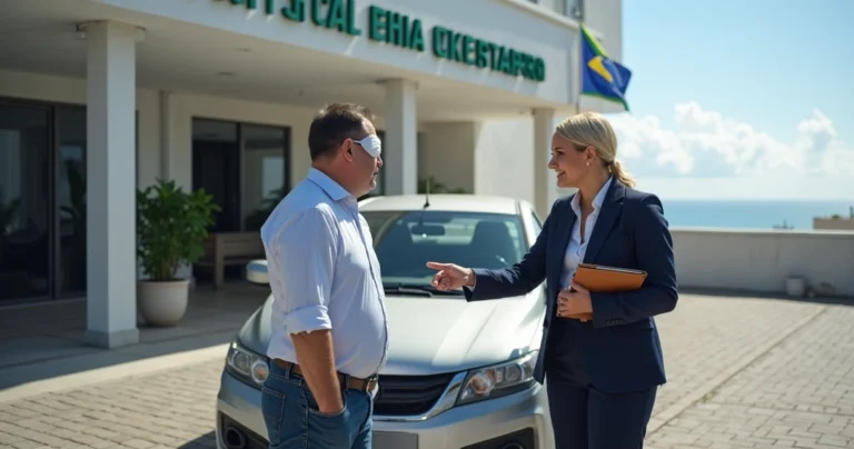 Motorista com cegueira monocular em carro adaptado conversa com advogada sobre isenção de IPVA